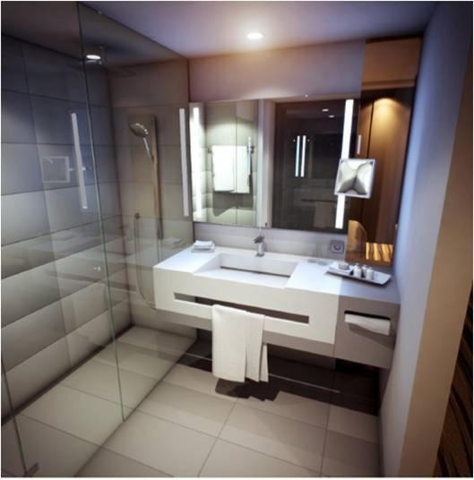 Steigenberger Airport Hotel Berlin Schönefeld Buitenkant foto Bathroom interior design